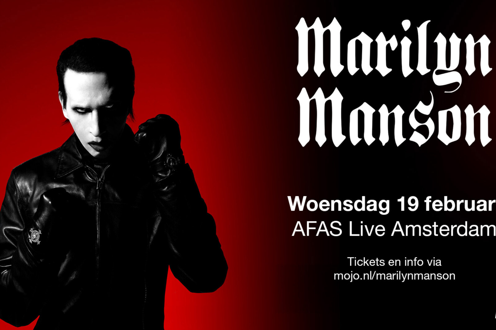 Marilyn Manson komt naar AFAS Live op woensdag 19 februari