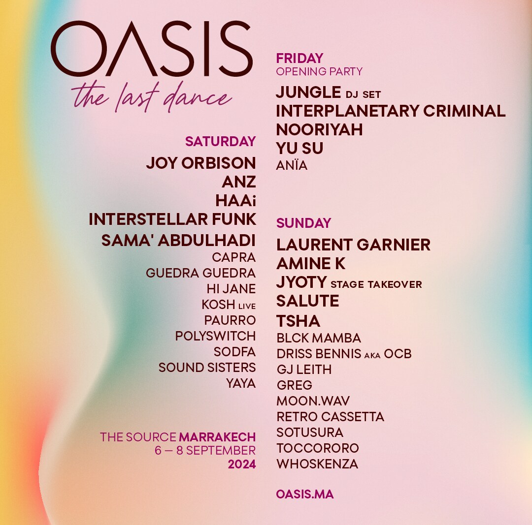 Morocco's Oasis Festival Announces Complete Lineup and 2025 Hiatus
