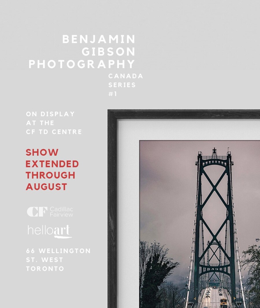 Acclaimed Toronto Photographer Benjamin Gibson Sees His Canada Series 1 Exhibit Extended Through August 31 At CF TD Centre