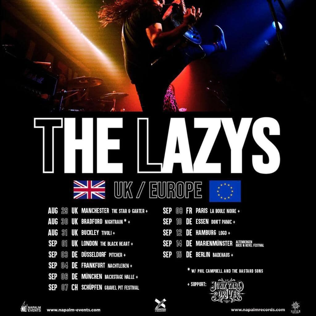Junkyard Drive & The Lazys on tour: a harmonious hard rock hitch