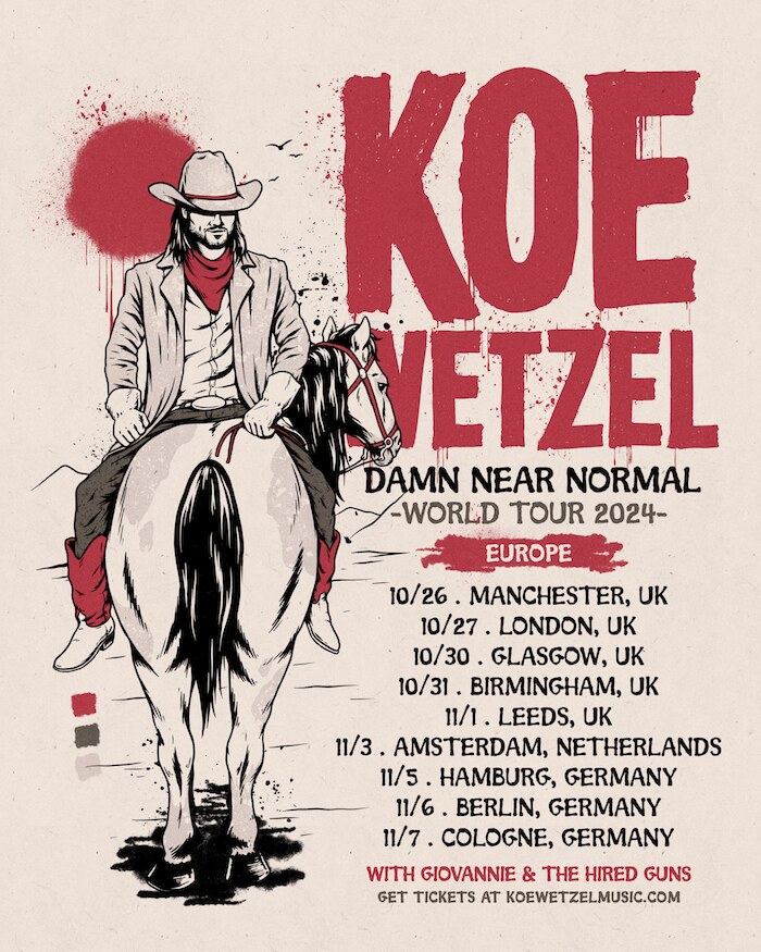 Koe Wetzel Brings Damn Near Normal World Tour To The Netherlands This Autumn