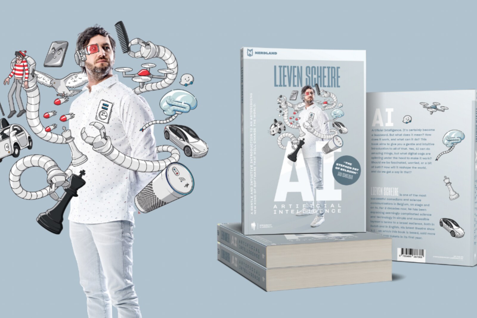 Lieven Scheire lanceert Engelstalig AI-boek en rondt live tour af