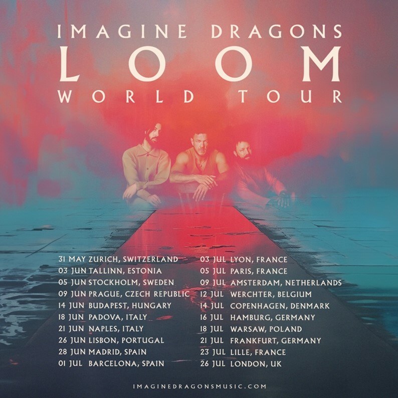 Imagine Dragons kondigt Europese deel aan van LOOM World Tour