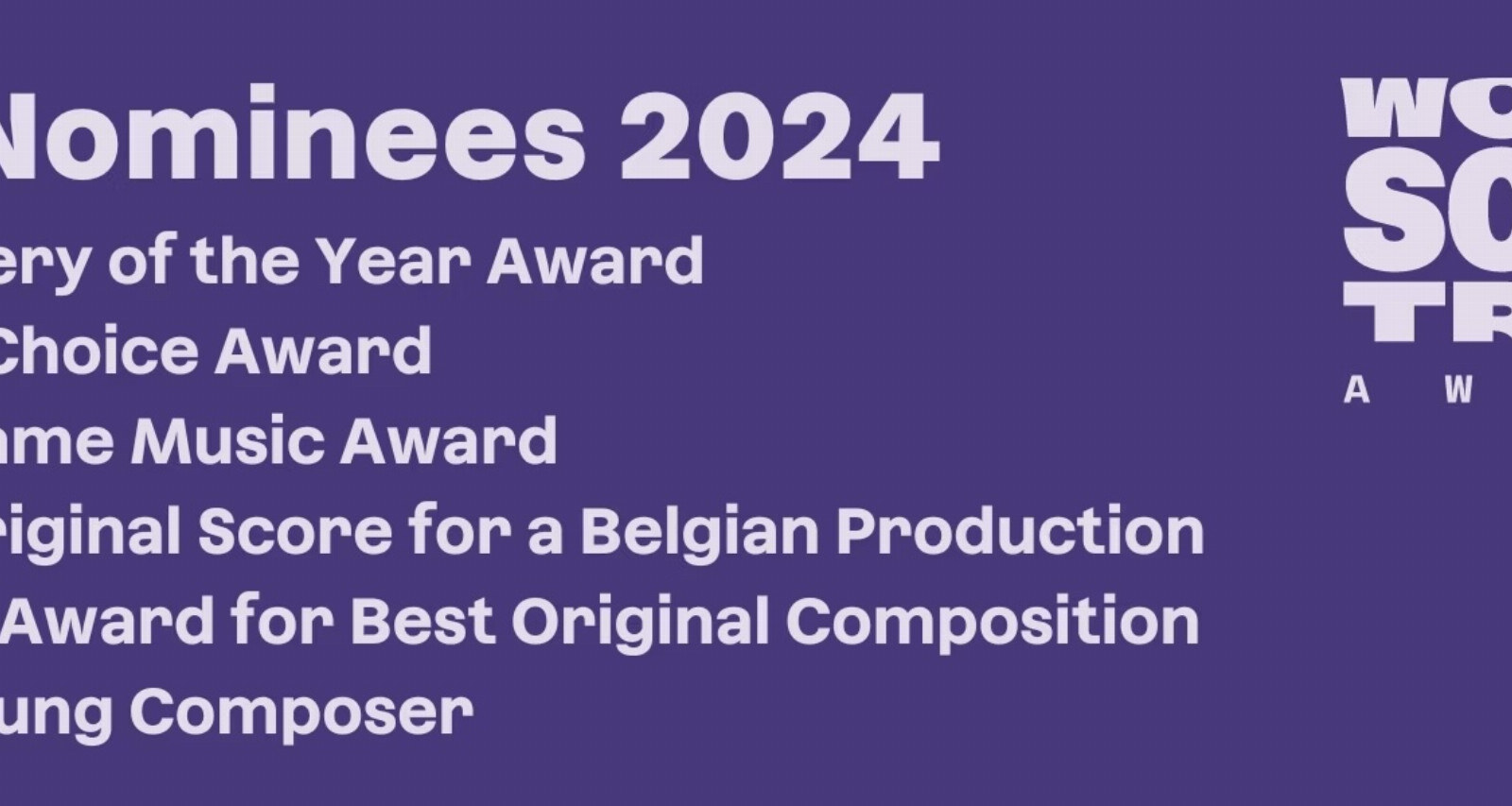 Film Fest Gent maakt tweede golf genomineerden World Soundtrack Awards 2024 bekend