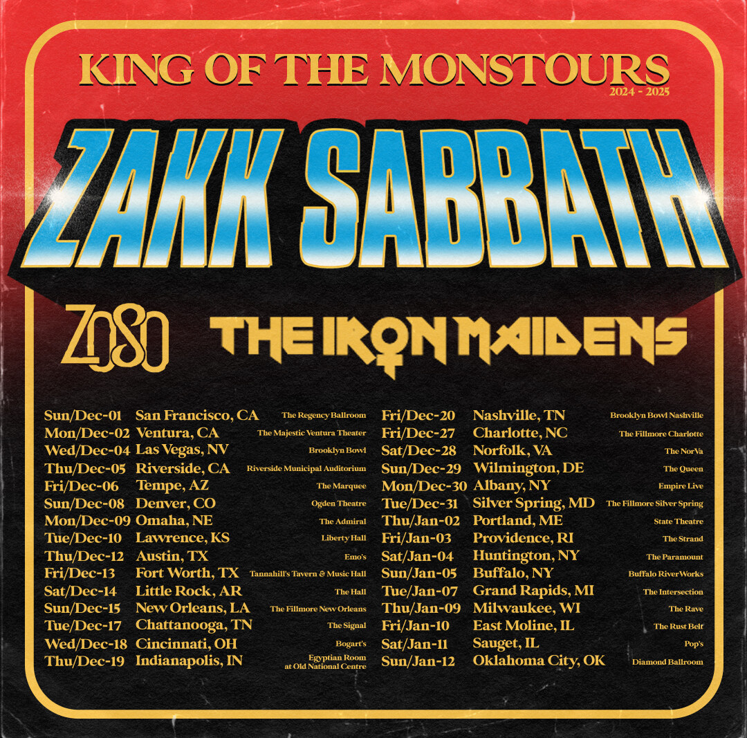 Zakk Sabbath announce digital release and new North American tour dates for winter 2024/25
