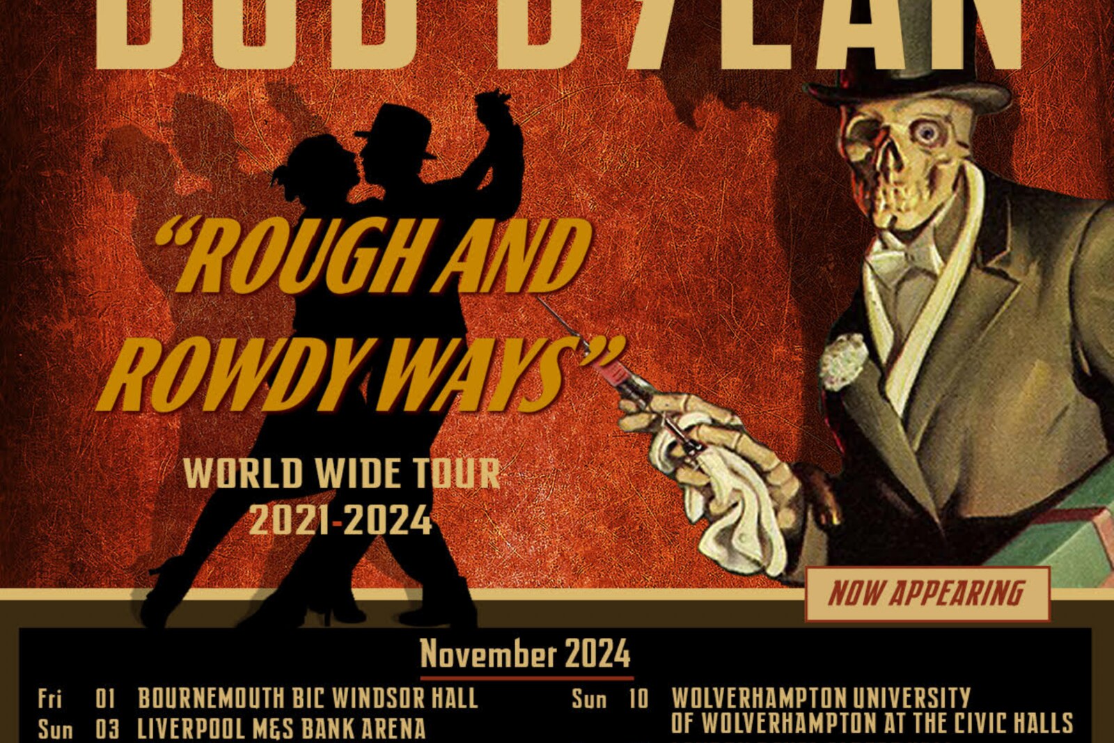 Further Tickets Released for Bob Dylan's "Rough and Rowdy Ways" UK 2024 Tour
