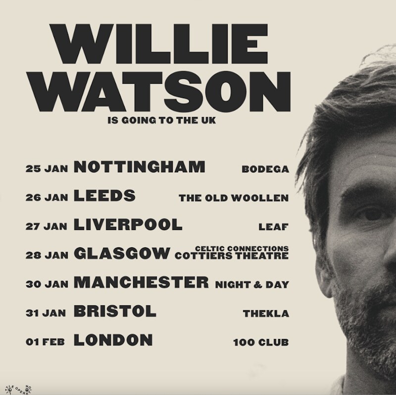 Willie Watson announces UK headline tour for January 2025
