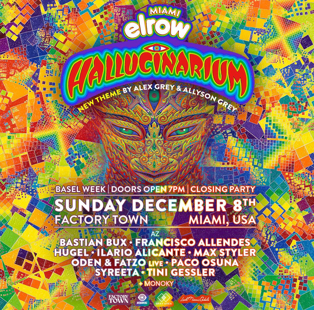 elrow Announces Lineup for 2024 Miami Edition of 'Hallucinarium' ft. Hugel, Illario Allicante, Paco Osuna, SYREETA