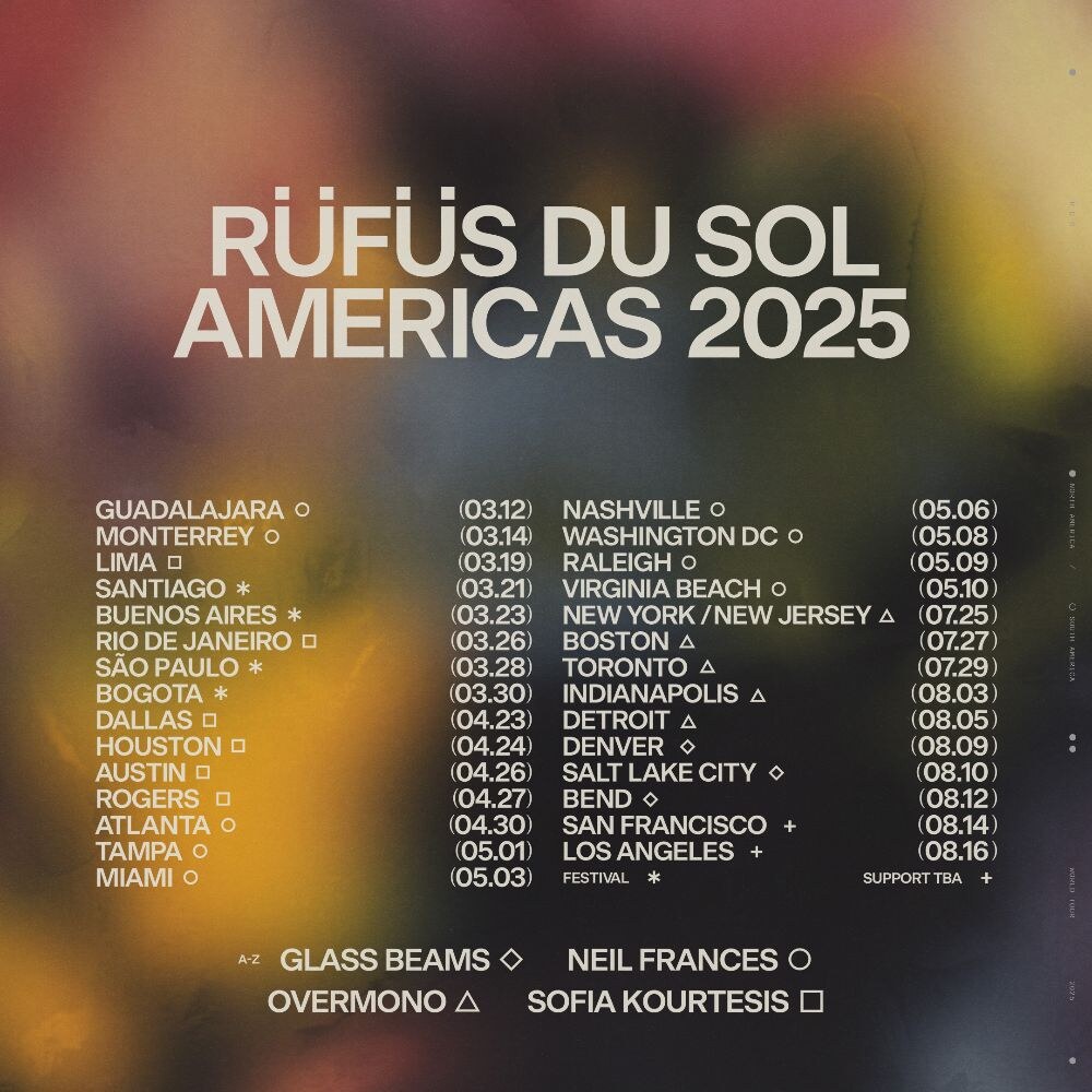 Rufus Du Sol Reveal North And South America Dates Of Inhale / Exhale World Tour 2025