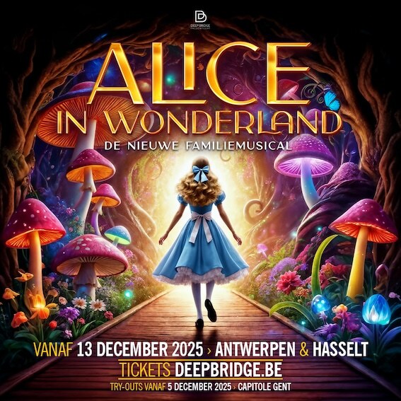 Gloednieuwe Vlaamse familiemusical 'Alice in Wonderland' wordt opvolger van 'Peter Pan'
