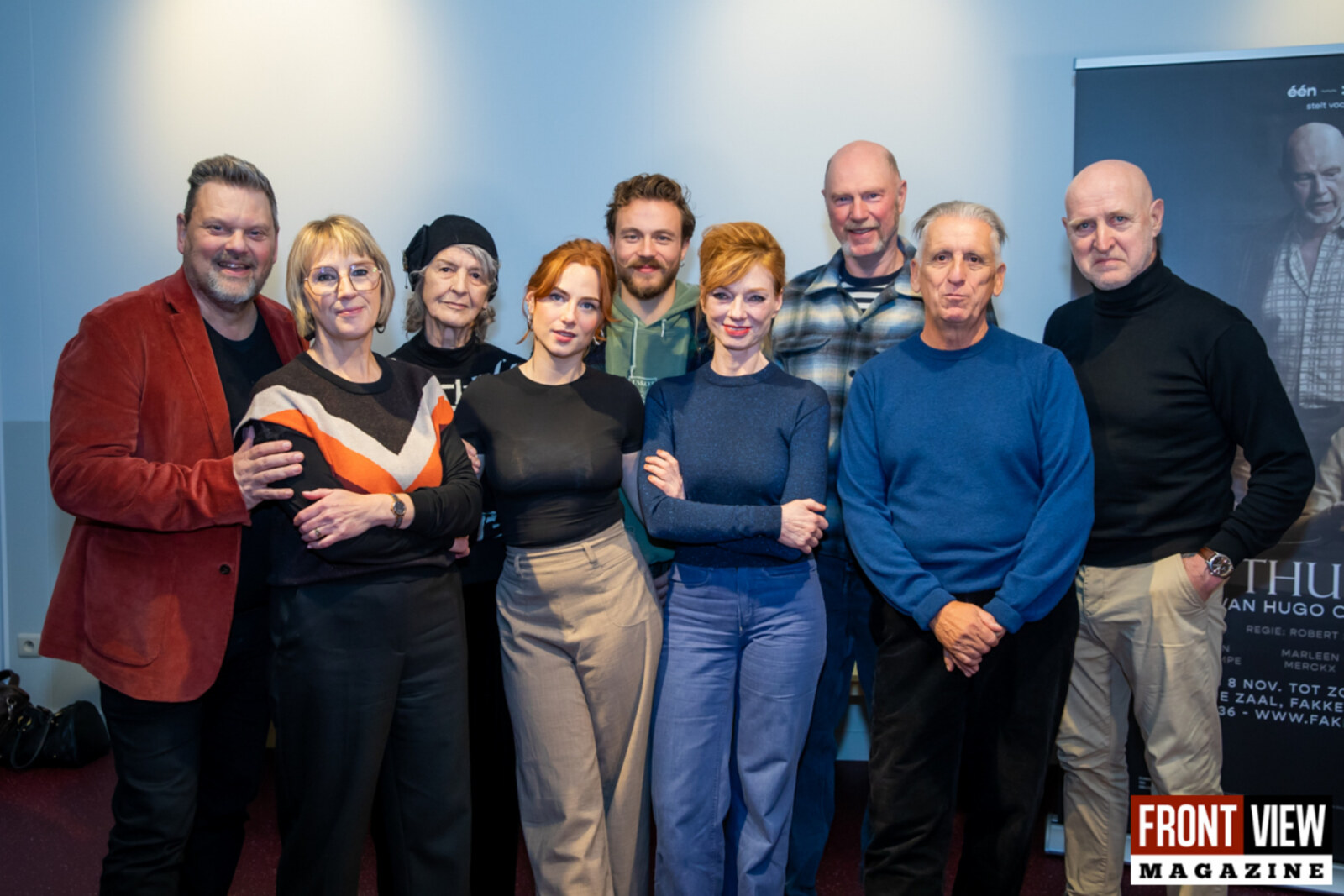 Cast van theaterstuk THUIS bezoekt Letterenhuis ter herdenking van Hugo Claus.