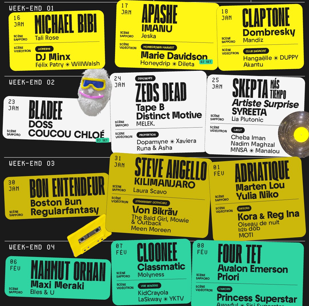 Igloofest Montréal Announces Four Tet, Michael Bibi, Skepta (Más Tiempo), Adriatique, Avalon Emerson, Mahmut Orhan, SYREETA + More for 2025 Edition