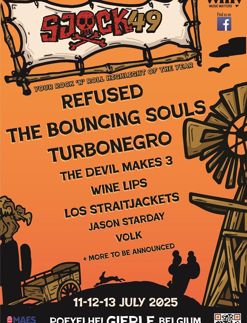 Eerste 8 namen voor Sjock o.a. Refused (afscheidsshow), The Bouncing Souls (enige Europese show), Turbonegro, The Devil Makes 3 e.a.