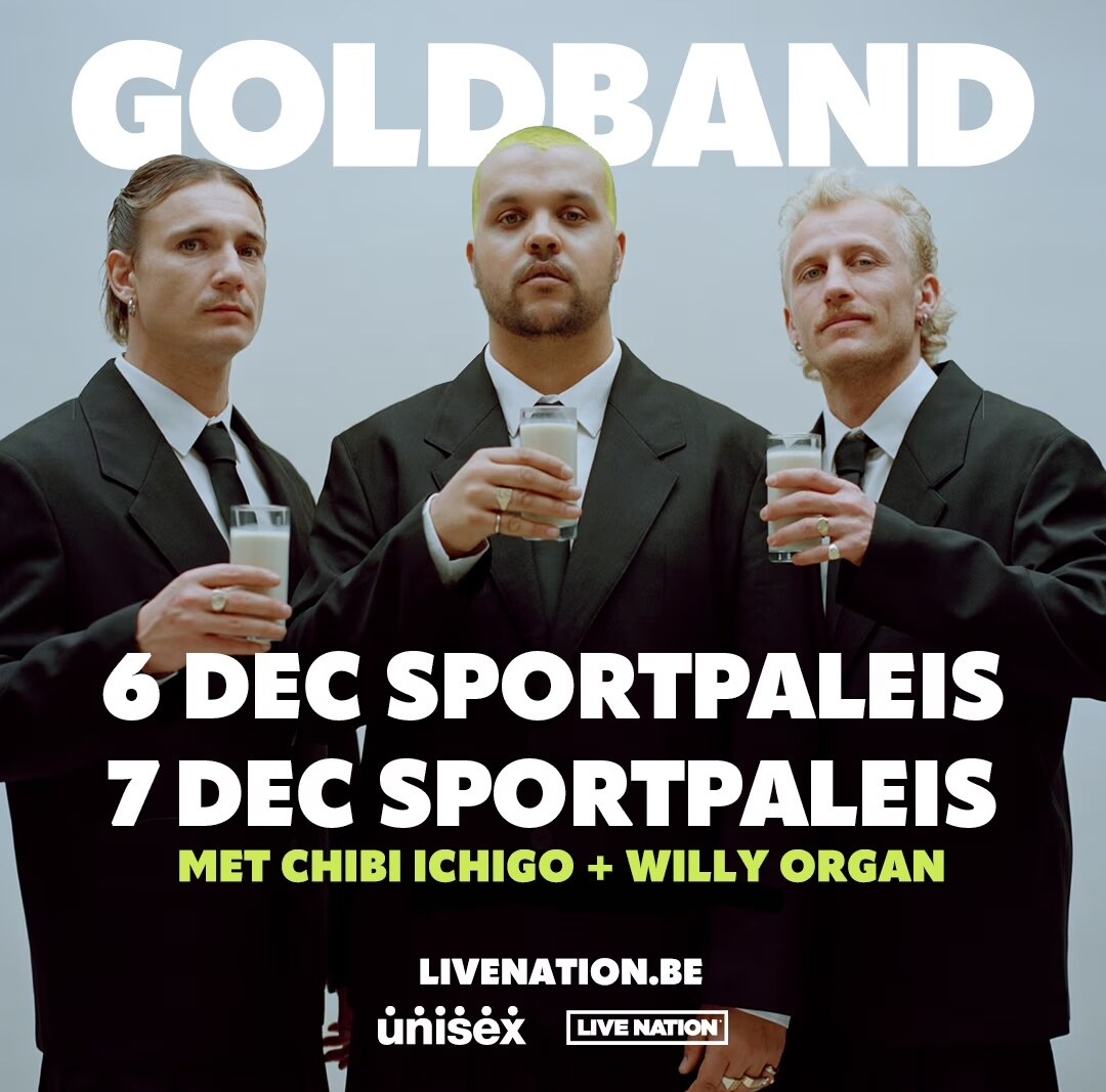 Goldband maakt Belgische support acts bekend voor Sportpaleis shows!