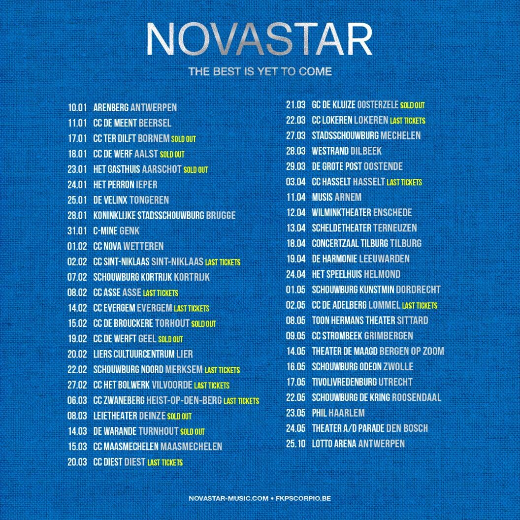 Novastar viert 25 jaar met een unieke tour en exclusieve vinylbox!