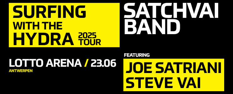 Joe Satriani & Steve Vai met nieuwe band Satchvai op 23 juni in de Lotto Arena !