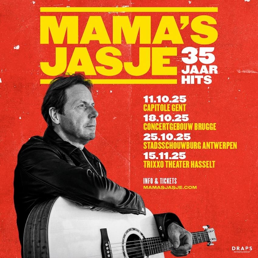 Mama’s Jasje viert 35 jaar op de planken met 4 grote jubileumconcerten in najaar 2025
