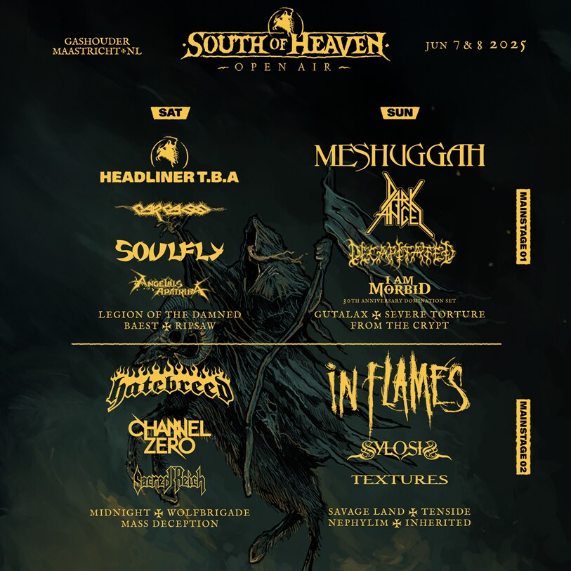 Nieuw metalfestival South Of Heaven open air voegt 7 bands aan programma toe