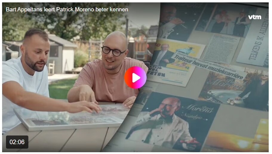  Bart Appeltans verrast zanger Patrick Moreno met vernieuwde mancave in Dag & Bedankt