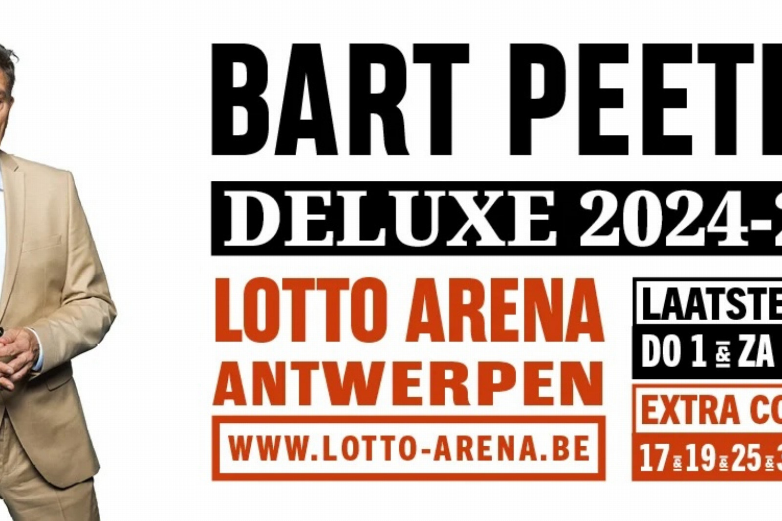 Bart Peeters voegt opnieuw extra concert toe in Lotto Arena in 2025