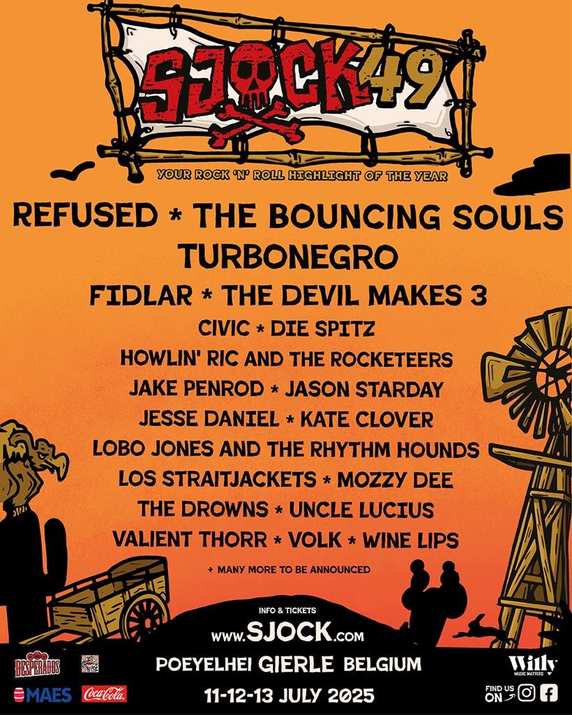 12 nieuwe namen voor Sjock o.a. Fidlar, Civic, Die Spitz, Howlin' Ric And The Rocketeers, Jake Penrod