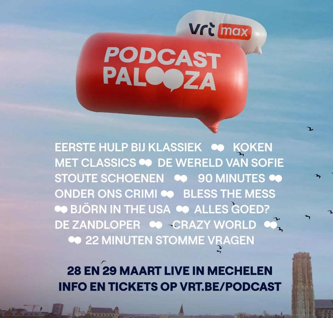 Van oor tot oog: VRT MAX Podcastpalooza pakt uit met twee dagen vol live podcastbeleving in Mechelen