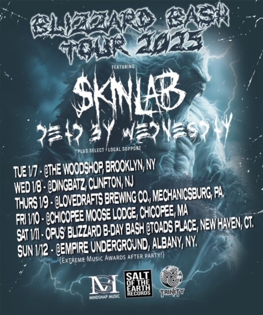 Dead By Wednesday Kicks off the BLIZZARD BASH ‘25 Tour with Skinlab! ​      