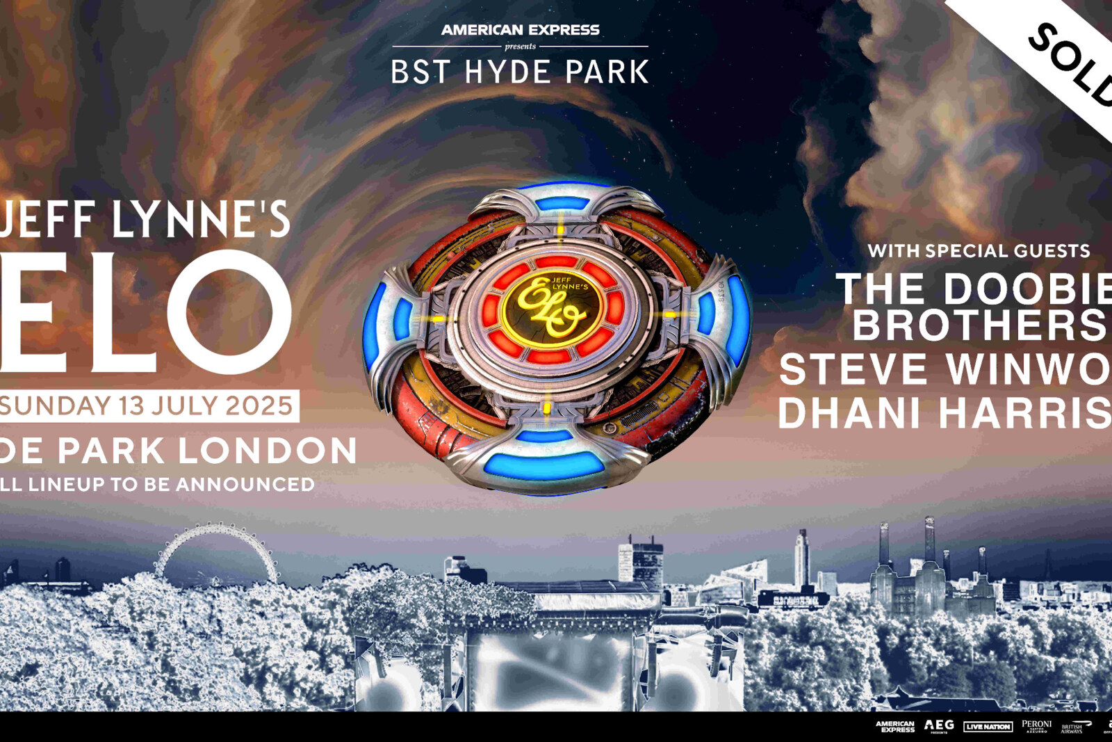 BST Hyde Park - Doobie Brothers, Steve Winwood and Dhani Harrison to support Jeff Lynne’s ELO
