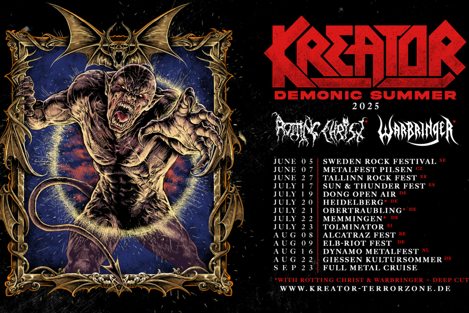 Kreator Announce 2025 Summer Festival Appearances And Headline Shows