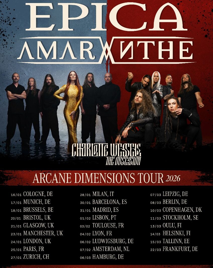 Epica  & Amaranthe announce 'Arcane Dimensions Tour' for UK & Europe