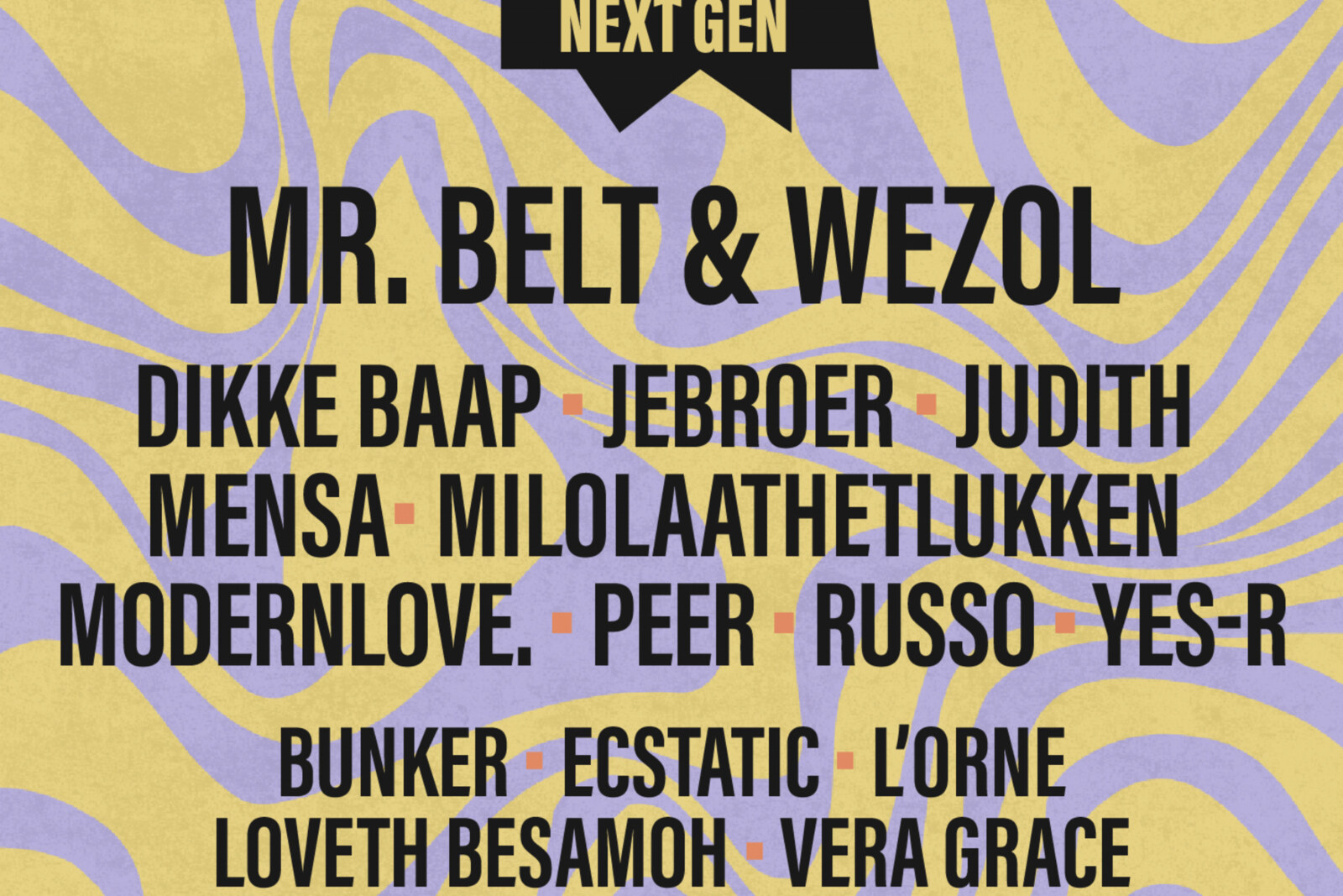 De eerste 15 namen van Vestrock Nextgen zijn bekend! 