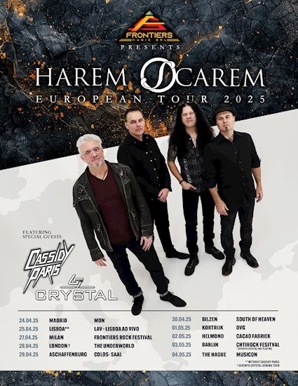 Frontiers Music Srl announces Seventh Crystal as special guests on Harem Scarem’s European Tour 2025