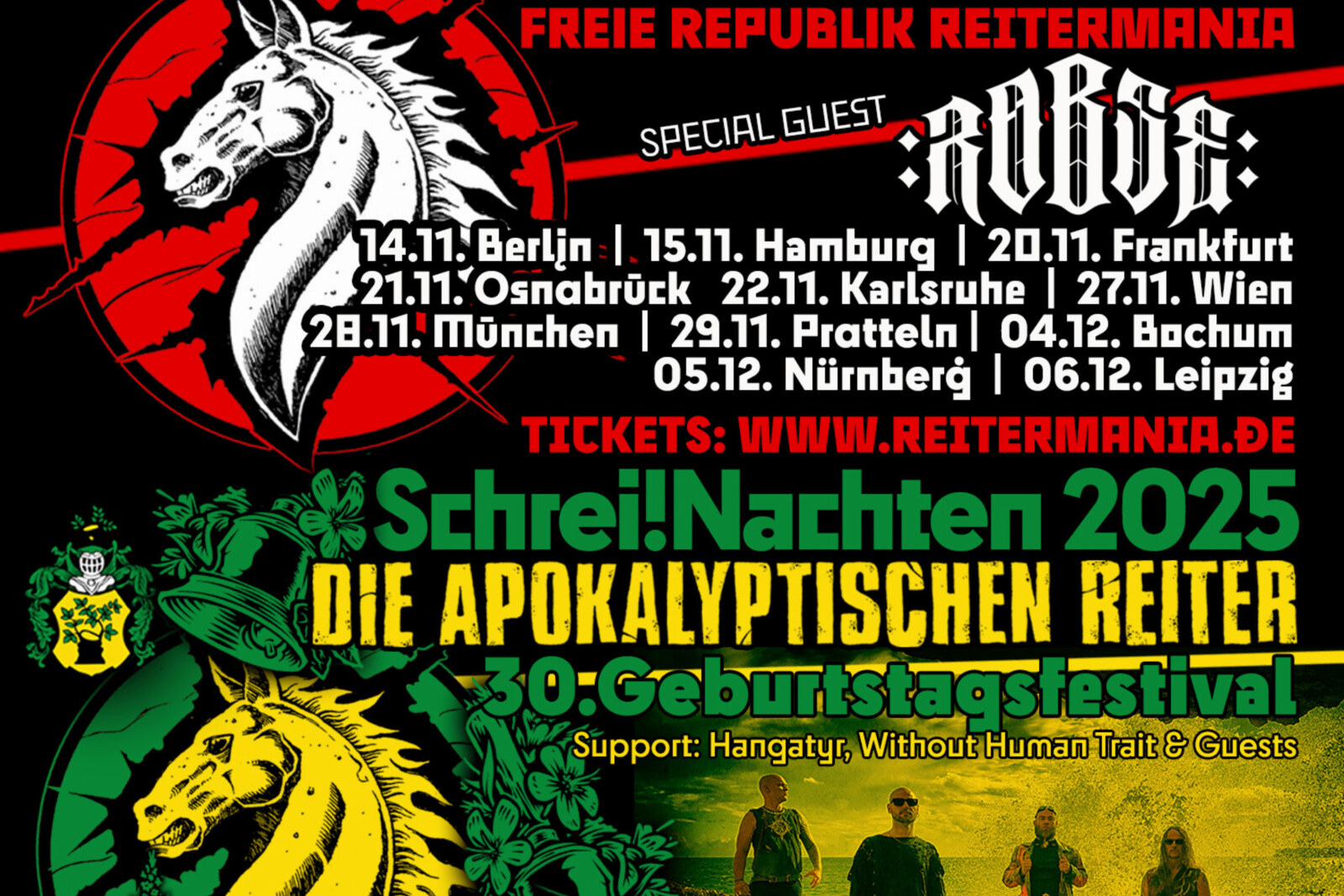 Der Apokalyptischen Reiter are celebrating their 30th anniversary with a spectacular anniversary tour - Freie Republik Reitermania