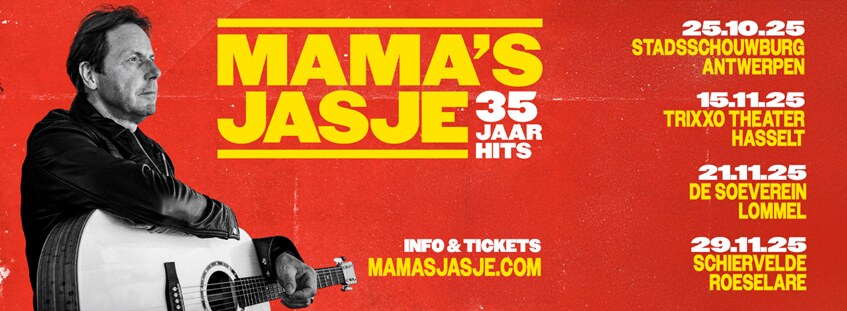 Mama’s Jasje voegt 2 extra concerten toe aan jubileumtour