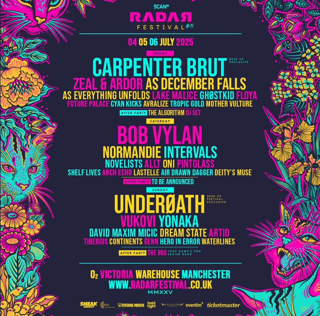 Radar Festival announces Bob Vylan as final headliner plus six more acts, day splits, afterparties