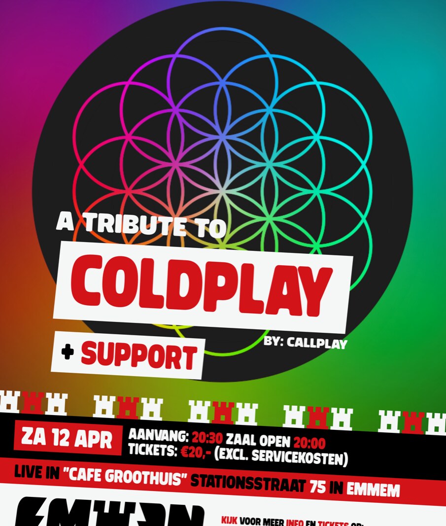Poppodium Emmen presenteert: A Tribute to Coldplay