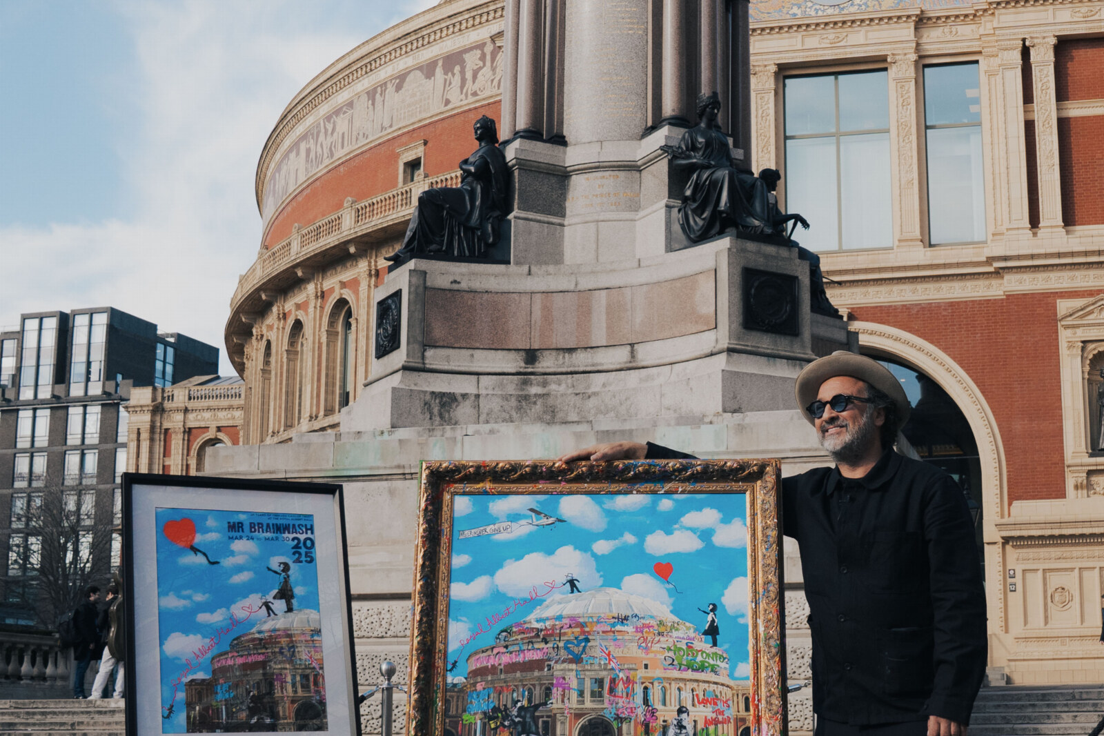Mr Brainwash Unveils Artwork for Teenage Cancer Trust in Front of Royal Albert Hall