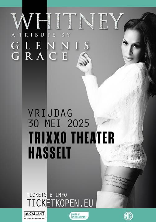 Glennis Grace brengt gelauwerd eerbetoon aan Whitney Houston op 30 mei in Hasselt