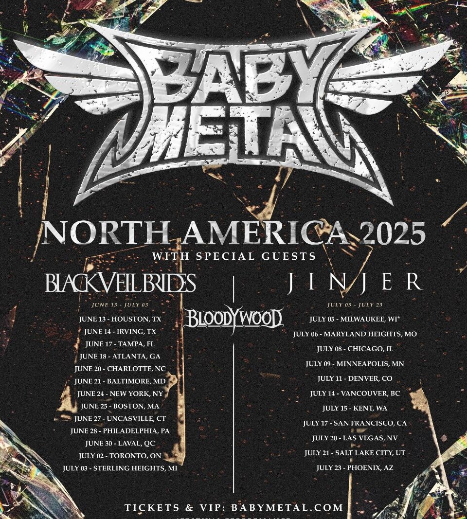 Jinjer Announces 2025 North American Tour Dates with Headliners BABYMETAL