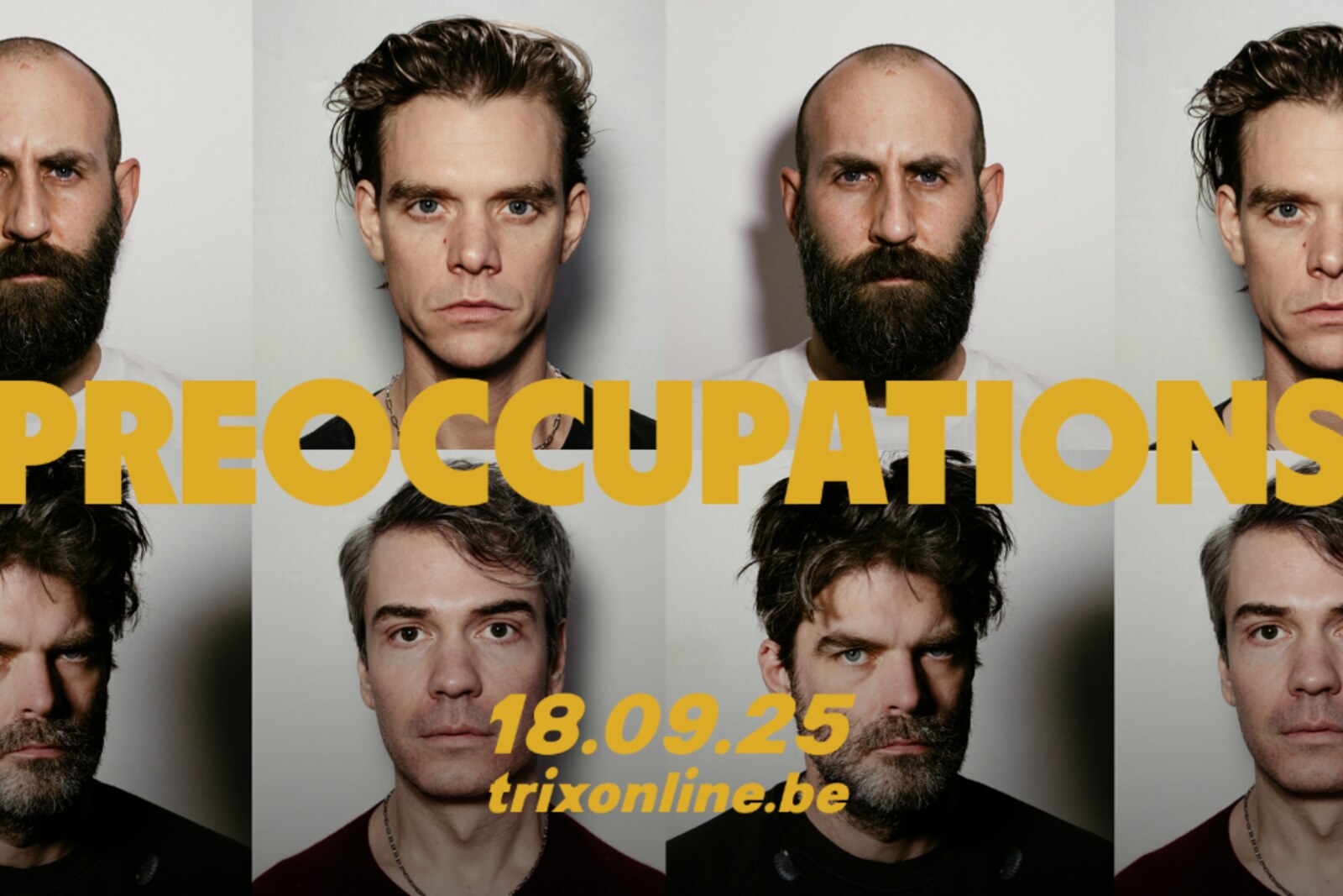 PREOCCUPATIONS speelt op donderdag 18 september 2025 in Trix