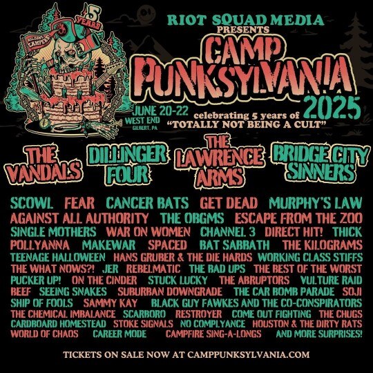 The Lawrence Arms have been oﬃcially announced as the final addition to Camp Punksylvania 2025