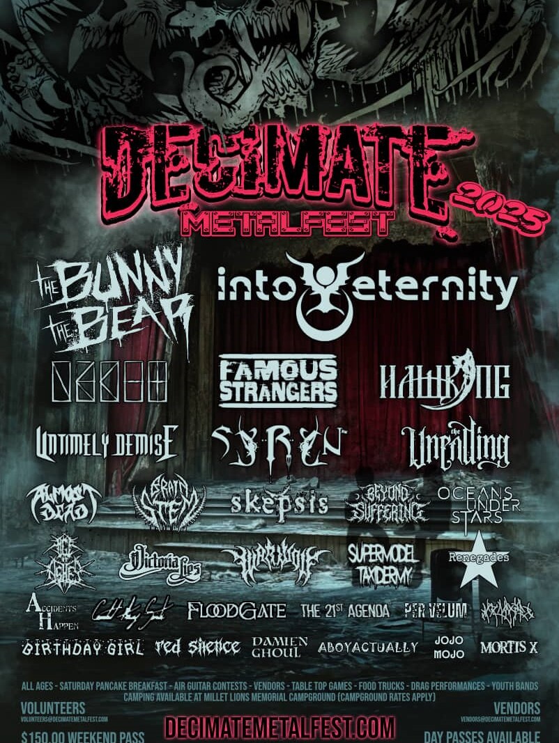 Decimate Metalfest 2025 Lineup 