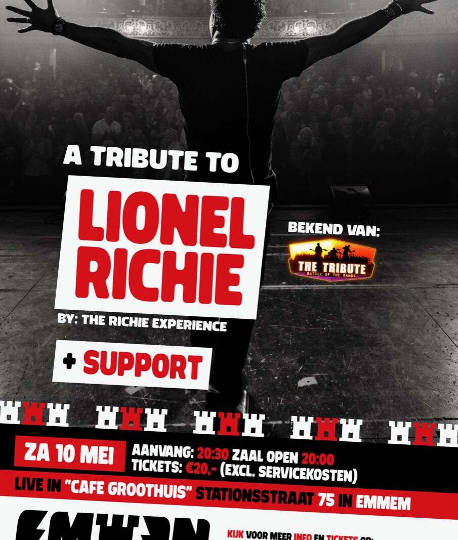 The Richie Experience – Dé Nederlandse Lionel Richie Tribute Band komt naar Emmen!