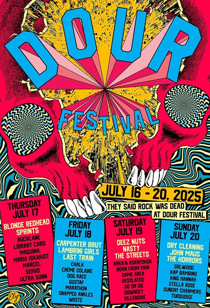 Dour 2025: volledige rock-affiche 'Le Garage' bekend