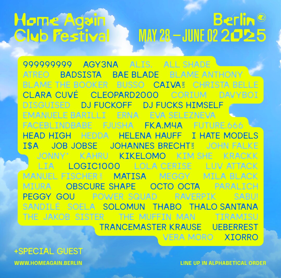 Berlin’s Home Again Club Festival 2025 Unveils Full Lineup