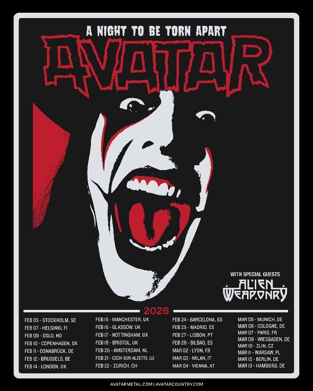 Avatar announce 2026 Headline Tour of UK & Europe