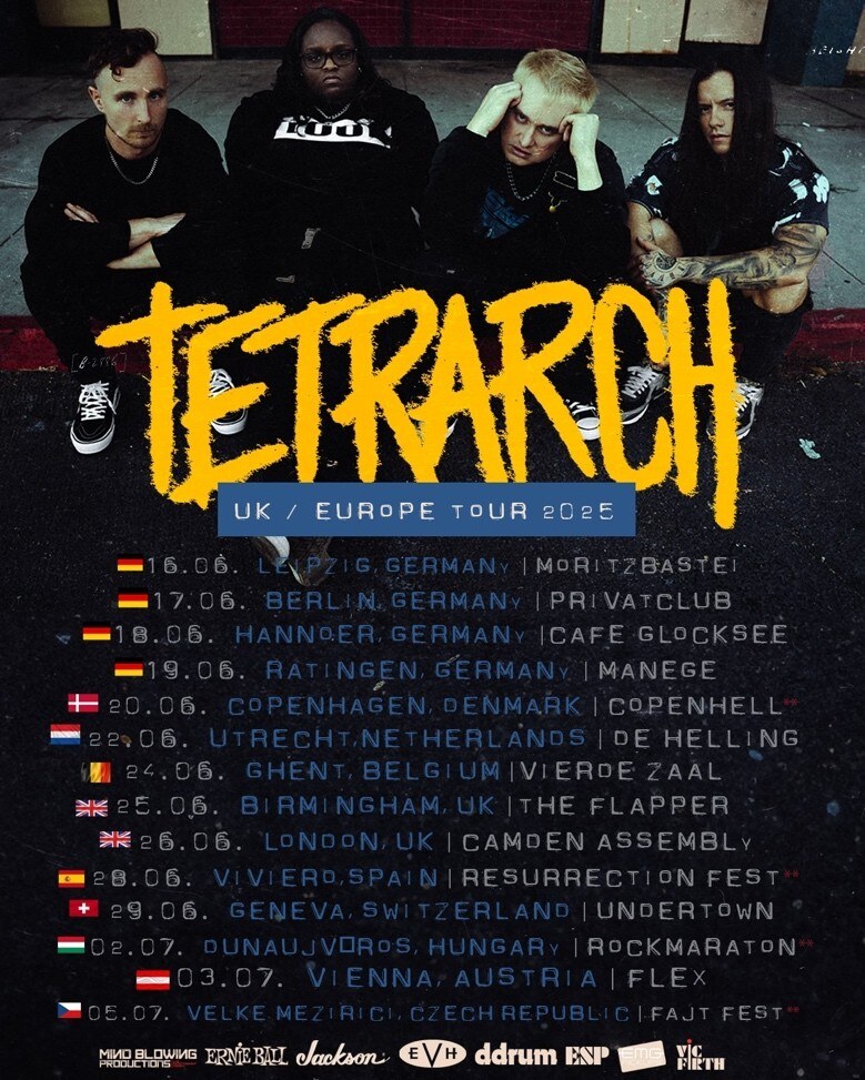Tetrarch announce first European tour for Summer 2025!