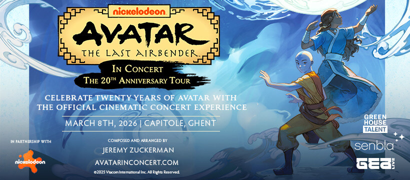 'Avatar: The Last Airbender In Concert - The 20th Anniversary Tour’ op 8 maart 2026 in Gent