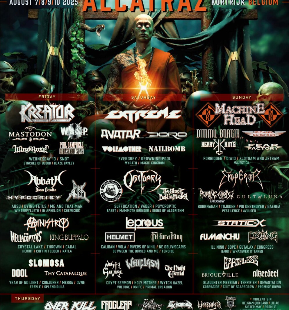 Line-up Alcatraz Open Air 2025 nu volledig bekend!