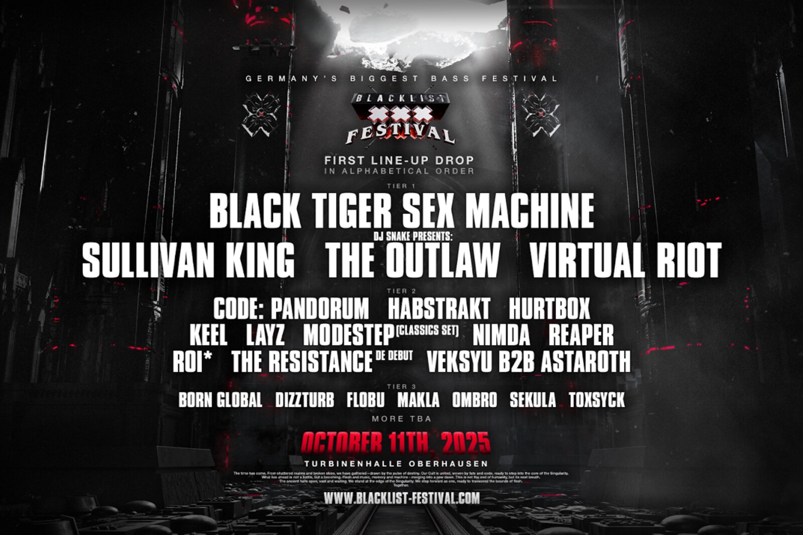 Blacklist - Germany's biggest bass festival announce first wave of names!